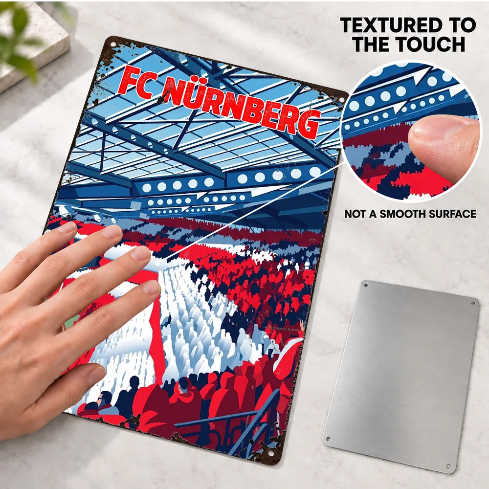 Nurnberg FC Stadium Legacy Football Printed Poster Personalized Metal Sign Architectural Illustration Wall Art For Sports Room