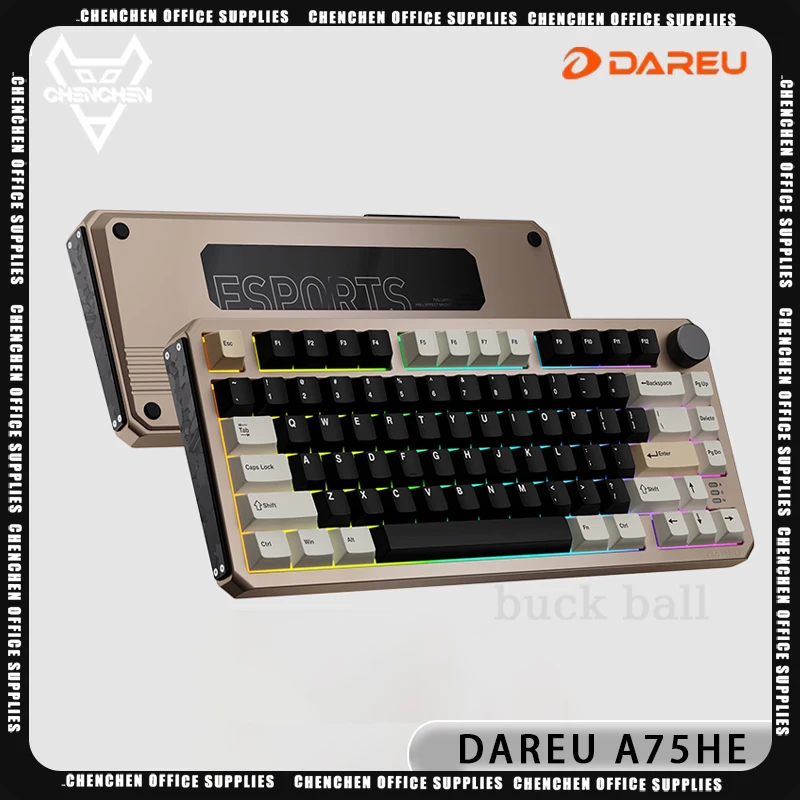 Dareu A75HE Magnetic Switch Keyboard Custom Wired 8000Hz Polling Rate RT0.02 Aluminium Alloy Mechanical Keyboards PC Accessories