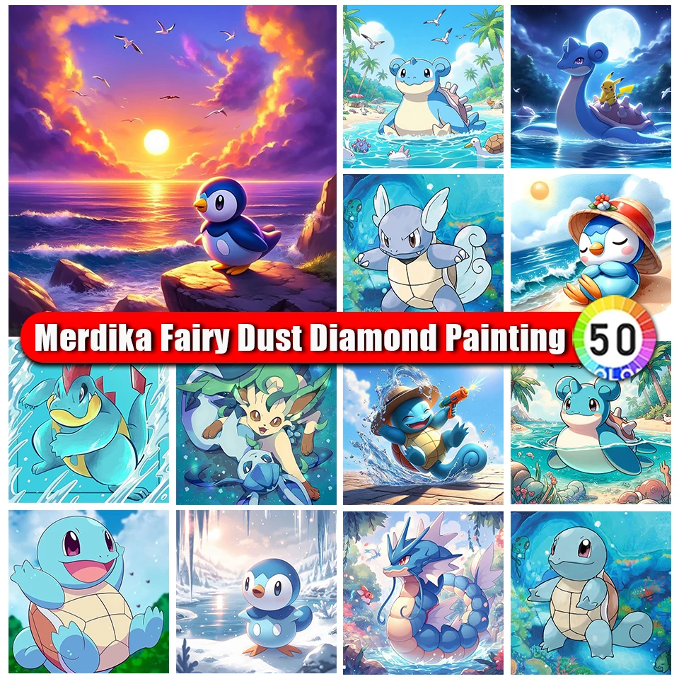 

Fairy Dust Diamond Painting Pokemon 5d Diy Cross Stitch Cute Cartoon Animal Cross Stitch Diamond Embroidery Handwork Kids Gift