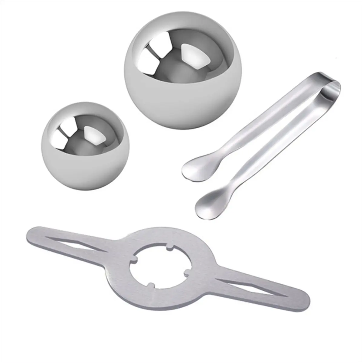 2026 Trend Italian Ice Ball Fast Cooling Extract Espresso to Retain Aroma Ice Ball Holder Set 4Pcs