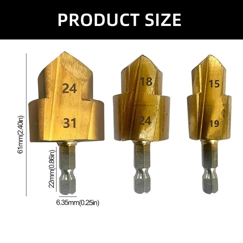 3pcs Loudre foret en étanché