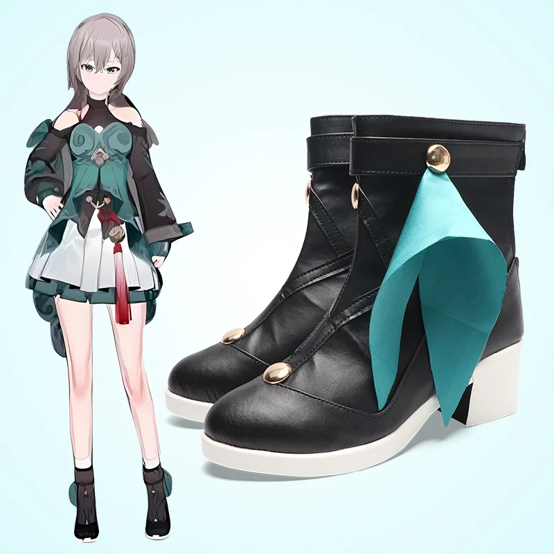 

Honkai Star Rail Qingque Cosplay Shoes Boots Halloween Anime Cosplay Shoes