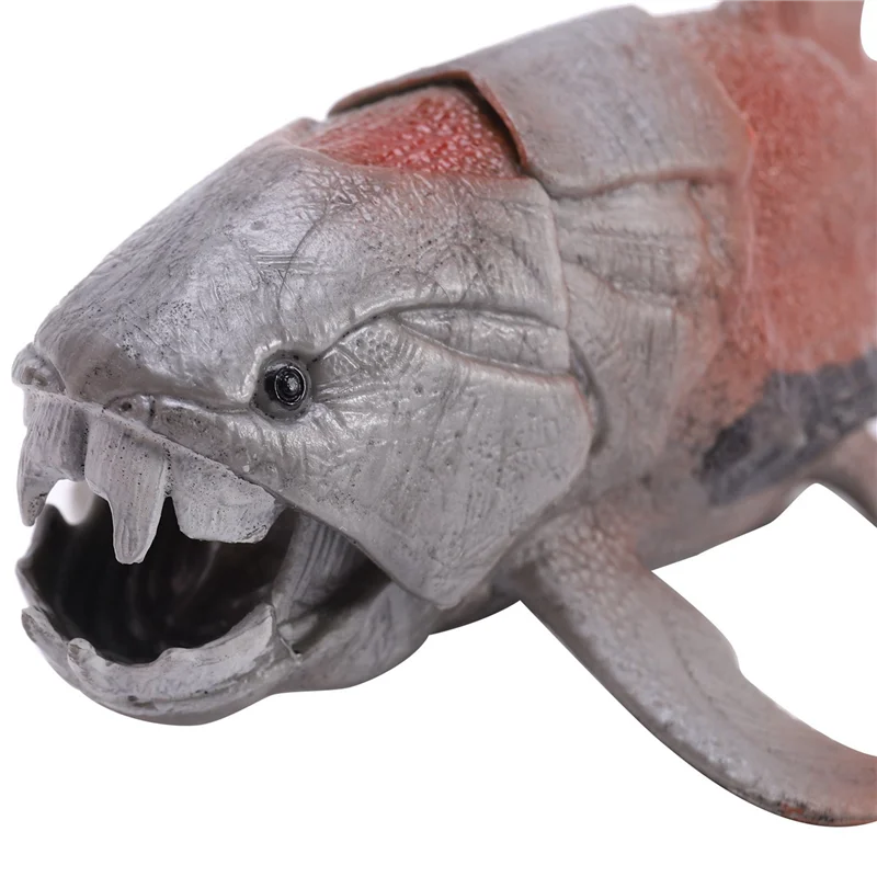 2 uds 20Cm dinosaurios modelo Dunkleosteus dinosaurio pez decoración modelo de figura de acción