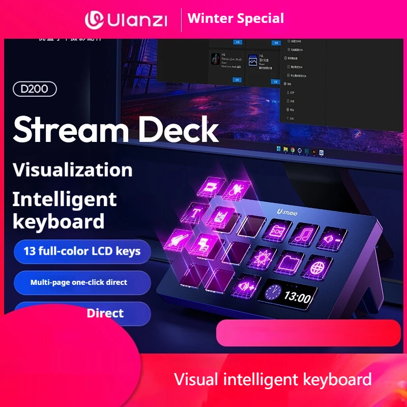 

Ulanzi D200 Studio Controller 13 Macro Keys Trigger Actions In Twitch Obs Youtube For Mac Pc Livestreaming Gaming Office Content