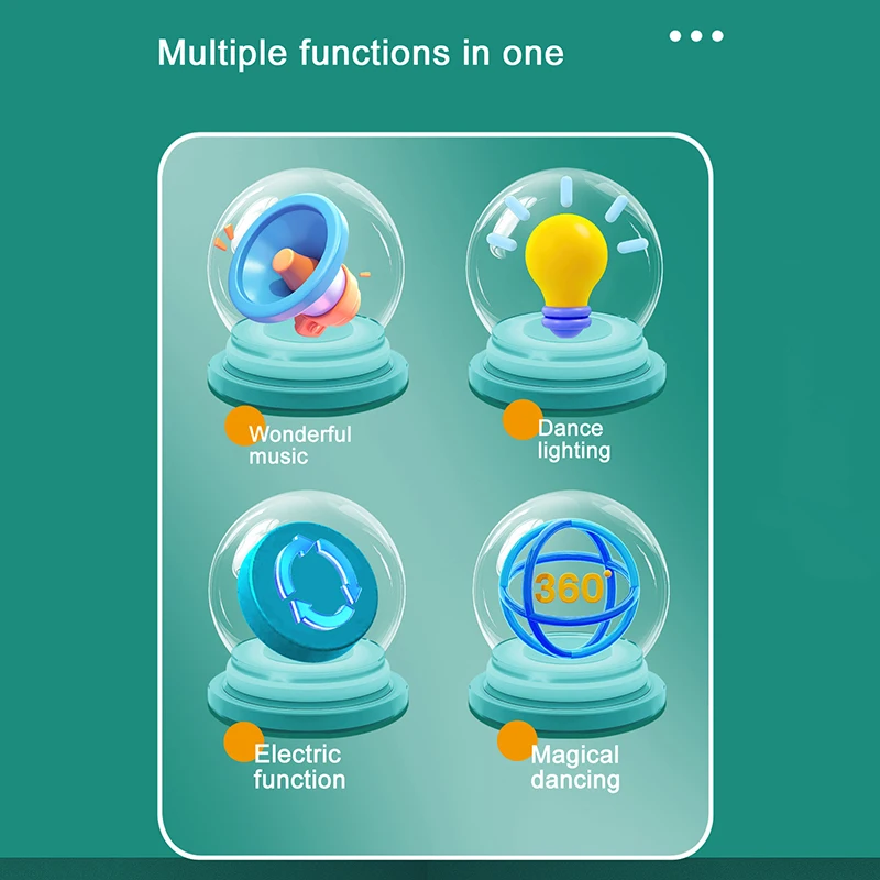 Dansende kruipende kwallen Kid Tummy Time Toys, oplichtende wandelende bewegende kwallen met muziek en obstakelvermijding