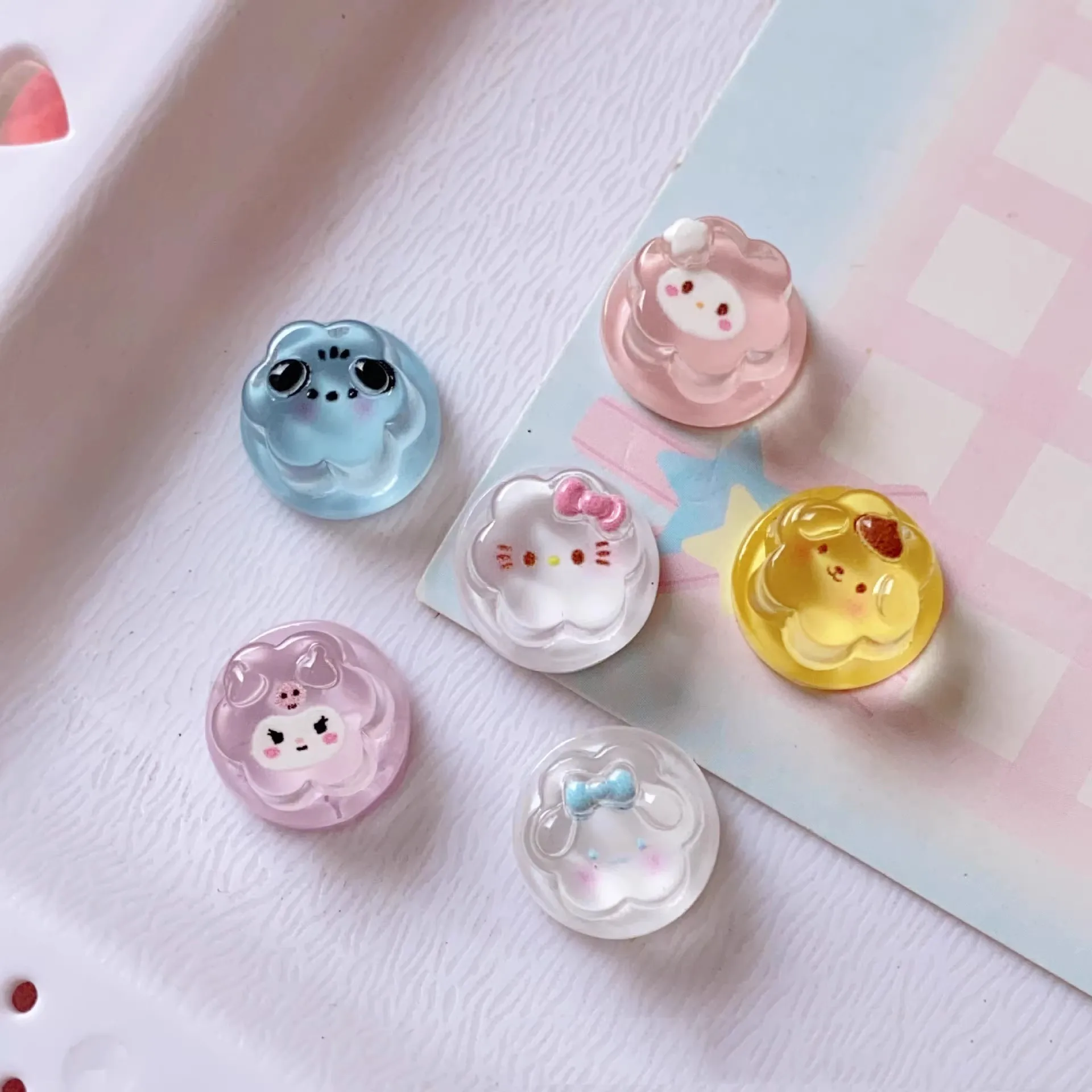 Cartoon Cute Translucent Cute Keycap for Cross Axis Mechanical Keyboard Female Love Kuromi Custom ESC WASD Cap Key Cap Game