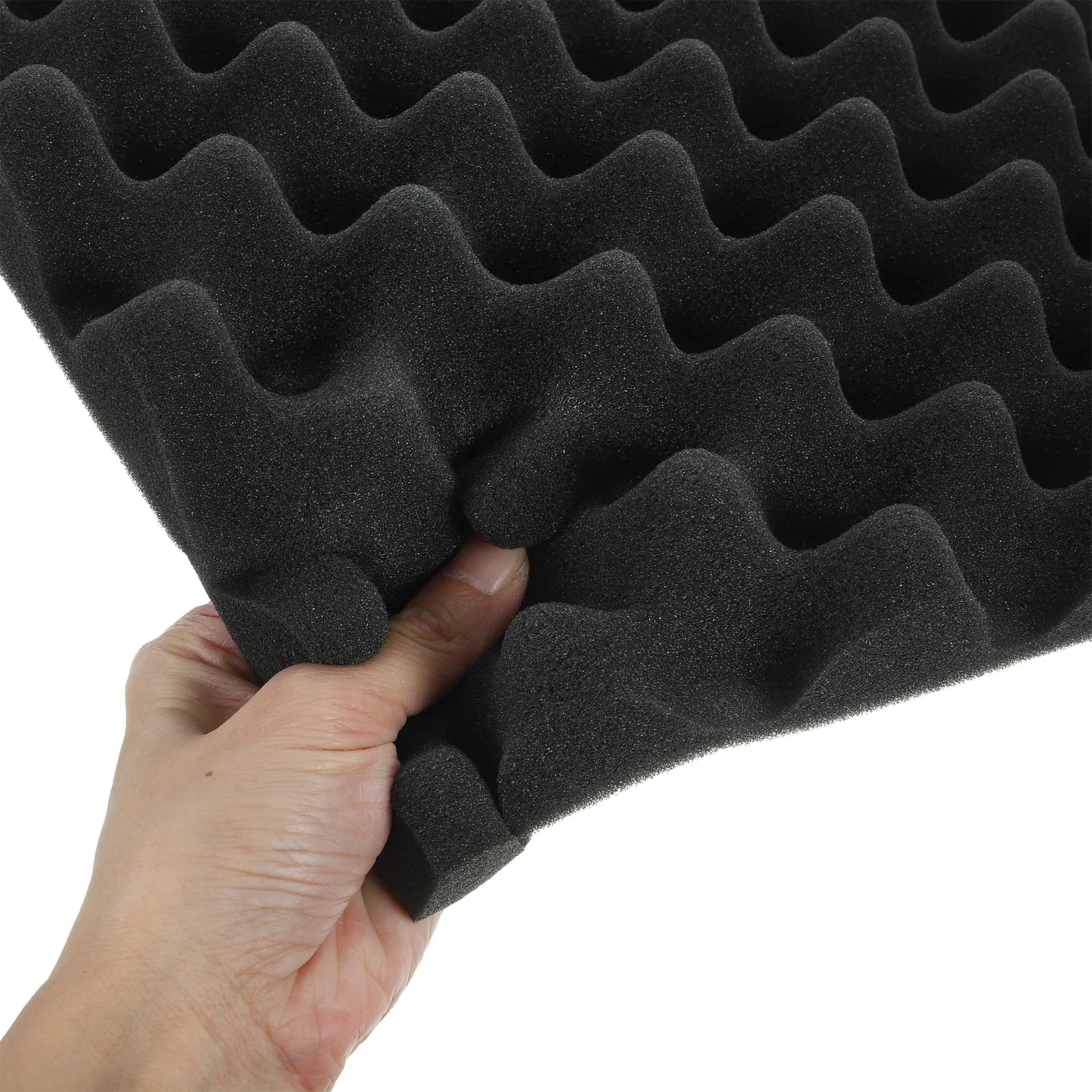 

12Pcs Soundproofing Panels Self-Adhesive Sound Deadening Foam Flame-Retardant Square Acoustic Panels for Home Studio Sound