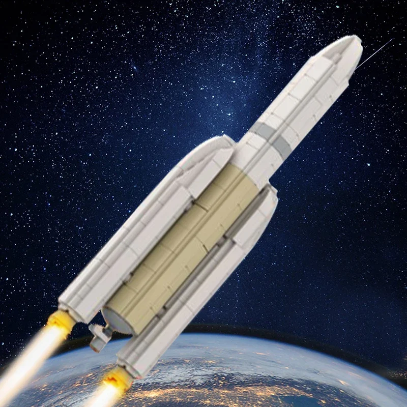 

Gobricks MOC Midi ESA Ariane V Rocket Building Blocks Kit Space Satellite Saturn V Scale 1:110 Exploration Vehicle Bricks Toys