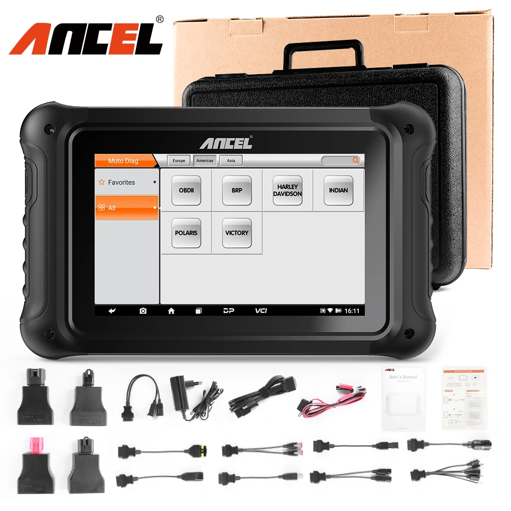 ANCEL MT700 Motorcycles All Systems Diagnsotic Tool  For BMW/Ducati/Honda/Yamaha/Suzuki Oil Service ECU Reset ABS Bleeding TPS