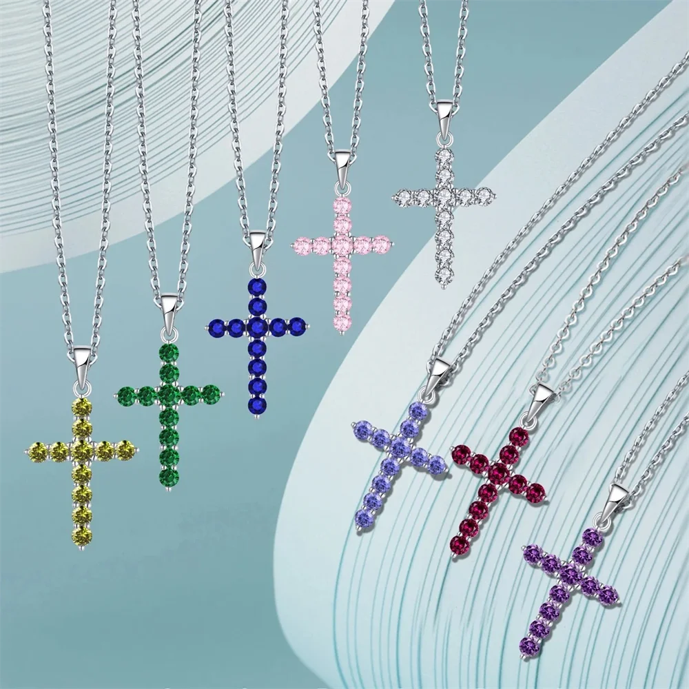 

Korean INS Twist Chain Necklace, S925 Sterling Silver, Cross Diamond-Inlaid, Euro Fashion Minimalist Couple Sweater Chain