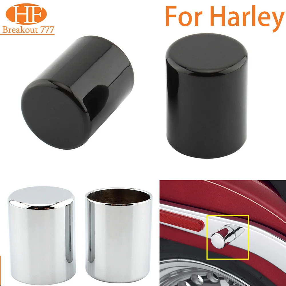 

2 Pcs Motorcycle Docking Hardware Point Cover Set Black Chrome For Harley Softail Road King Street Glide Sportster XL 1200