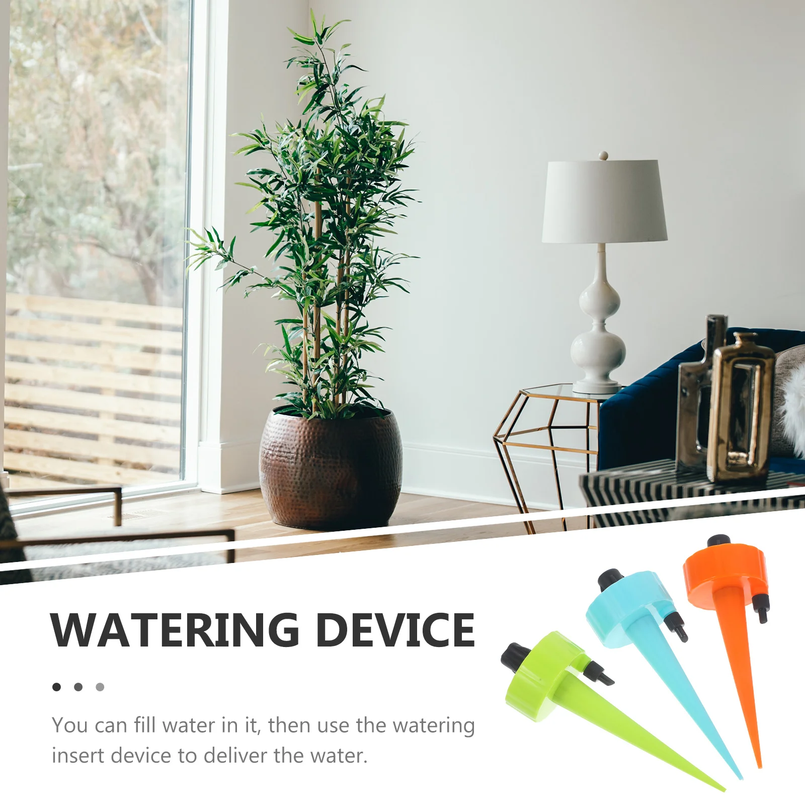 

6Pcs Automatic Plant Watering Stakes Convenient Self Watering Globes for Indoor Outdoor Potted Plants Garden Water Devices