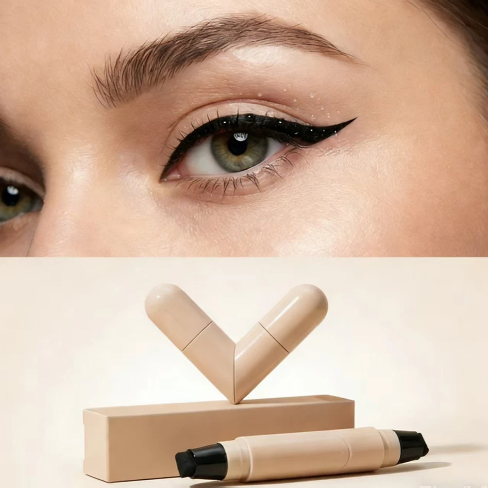 Eyeliner Private Label Wholesale Dual-Ended Rotating Stamp Waterproof No Smudge Fast Dry Long-lasting Custom Logo Makeup Vegan
