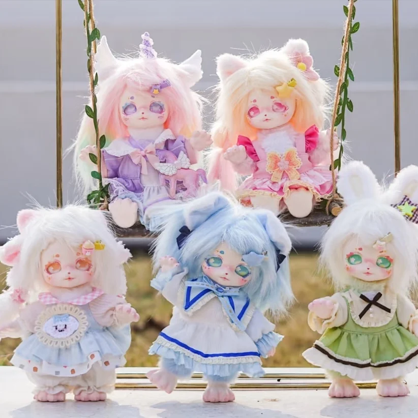 

New Trendy Toy Blind Box Original Dumia Forest Family Joint Movable Doll Wig Doll Birthday Gift Toy Model Figurine Pendant