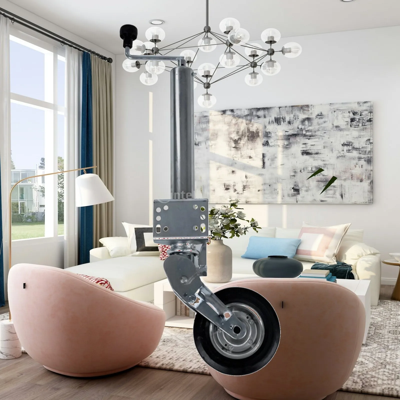 Trailer Support Wheel Wheel Jack Manual Crank Trailer Support Wheel Wheel with