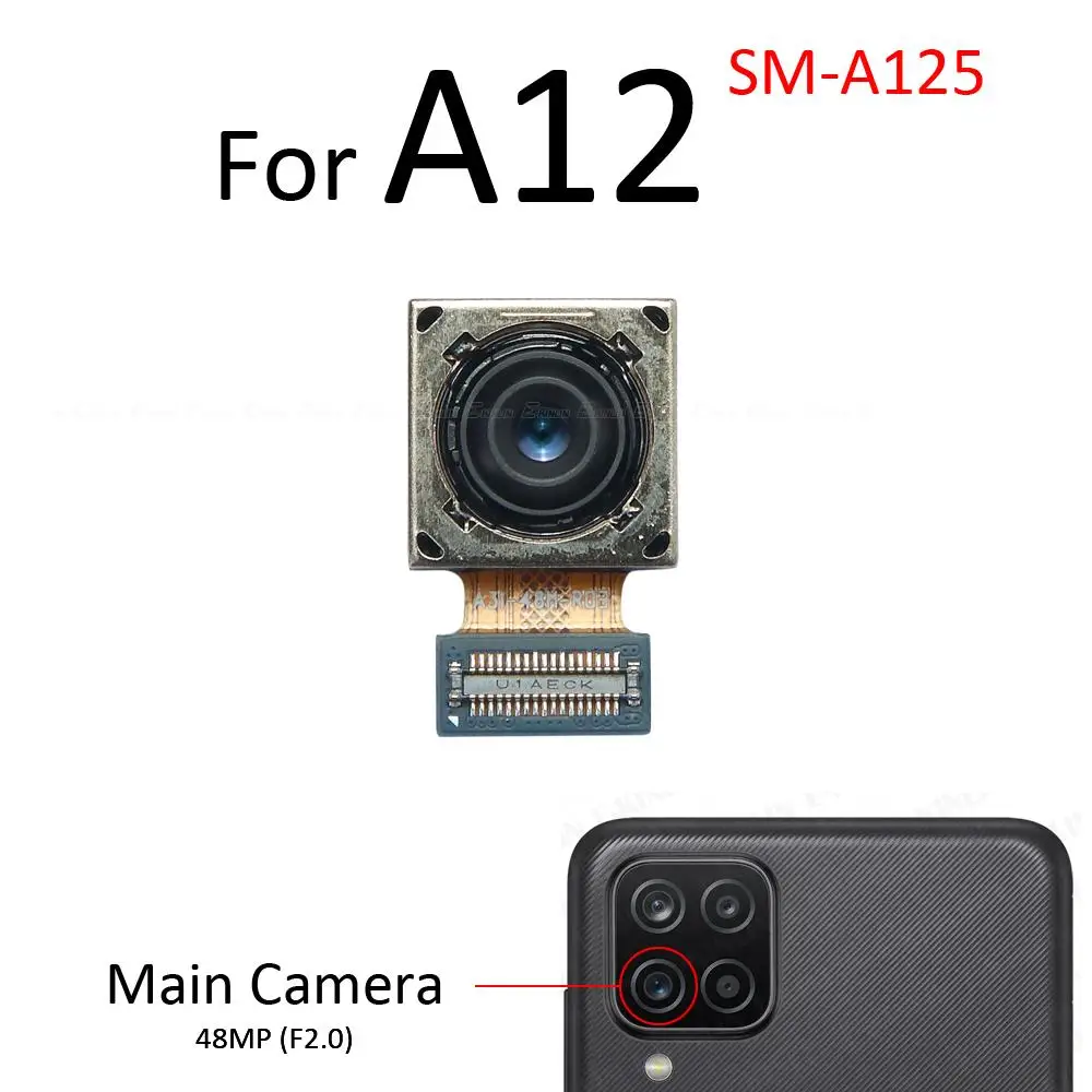 Ultrawide Telephoto Depth Macro Rear Main Camera For Samsung Galaxy A12 A22 4G 5G A125 A225 A226 Selfie Front Camera Flex Cable