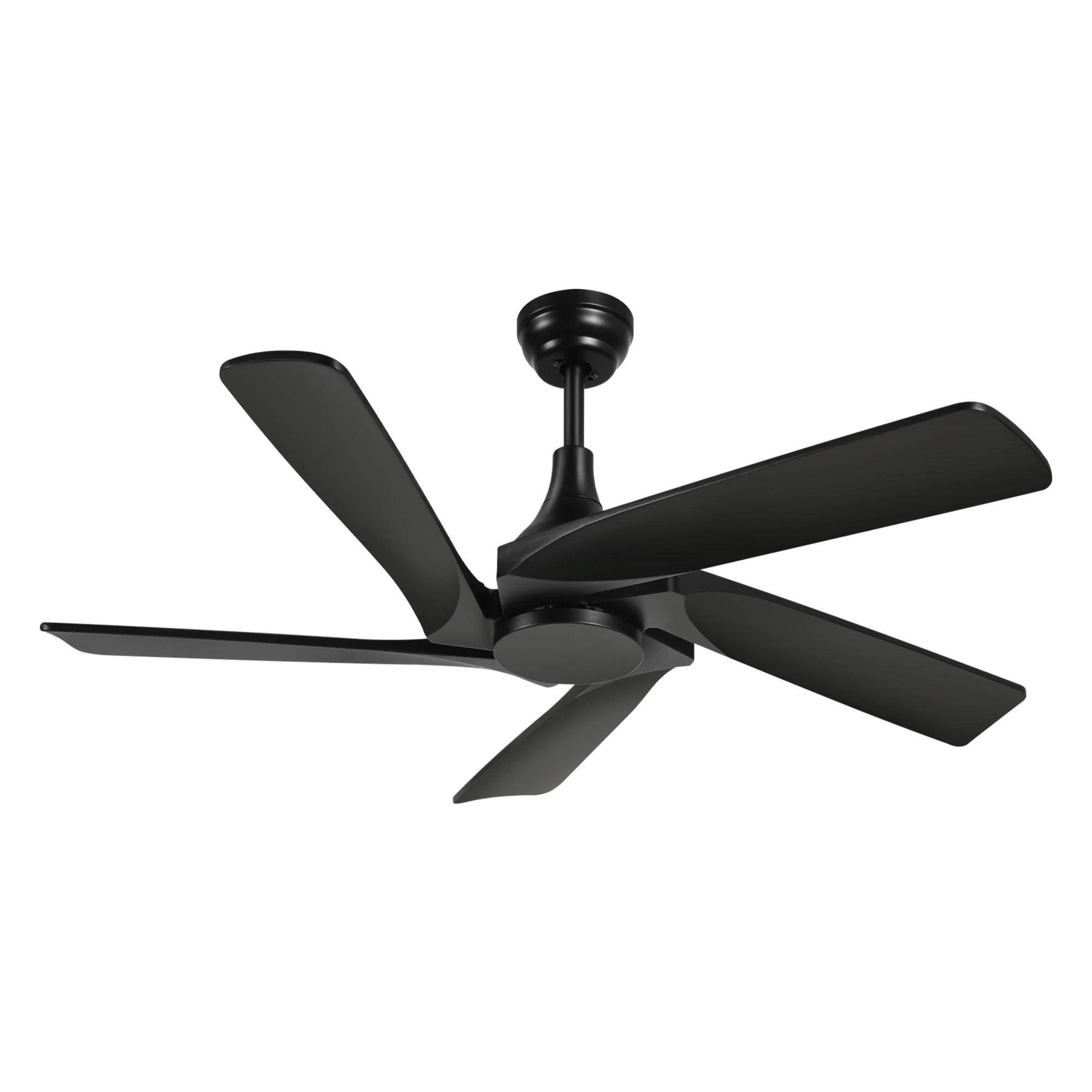 52'' Black Ceiling Fan with Remote Control Outdoor Indoor Ceiling Fans No Lights