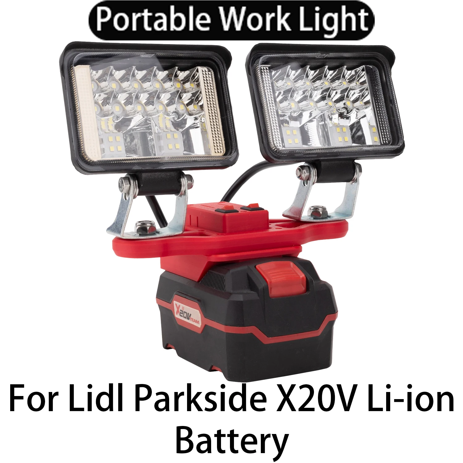 

Portable LED Work Light Camping Lantern For Lidl Parkside X20V Li-ion Battery Accessory LED Work Lights Portable Lantern