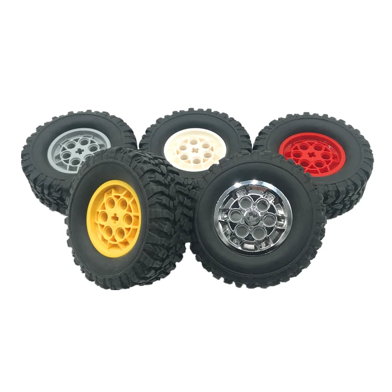 Pièces techniques en vrac pour roues de moto, fente d'engrenage de roue, piste, taille de moto, voiture Inoler, JOimporter Night, puzzle en brique, 4 pièces, 50 pièces, 100 pièces