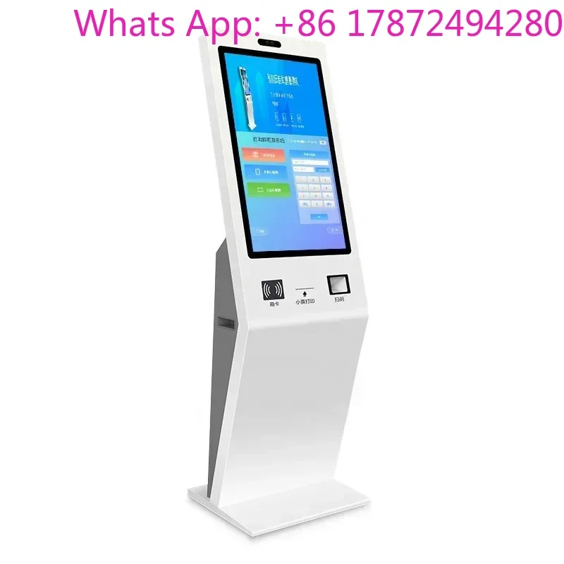 Payment Terminal Kiosk Room Card Dispenser QR Scanner Printer Touch Screen 21.5/23/27 Inch Self Service Kiosk
