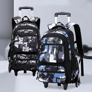 Rolling School Backpack with Wheels for Boys – view 1