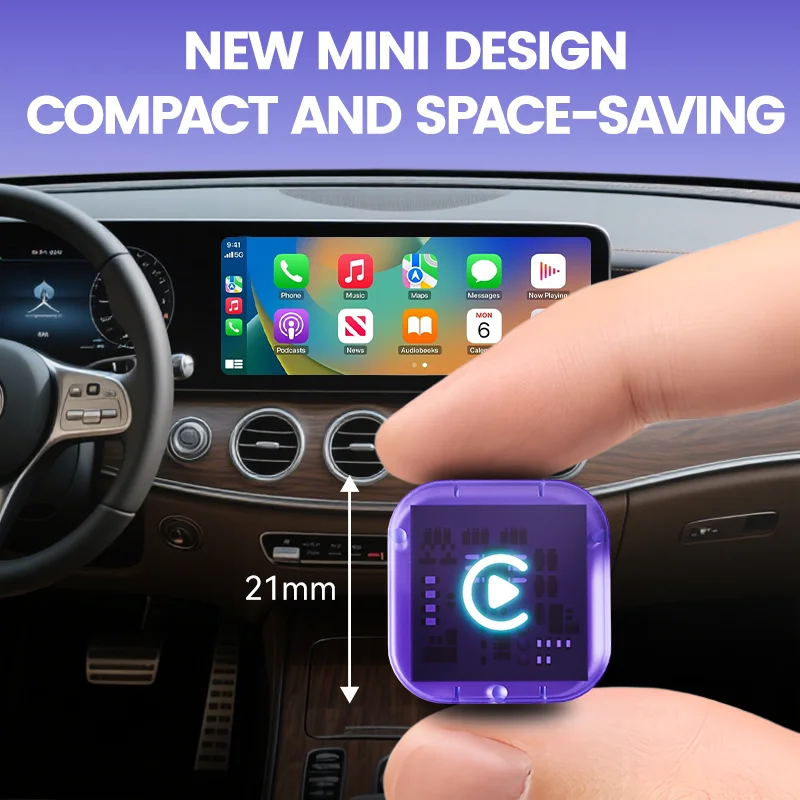 اللاسلكية 2IN1 CarPlay أندرويد السيارات 2025 الترا ميني صندوق ذكي التوصيل والتشغيل آيفون أندرويد الهاتف لسيارة CarPlay السلكية أندرويد