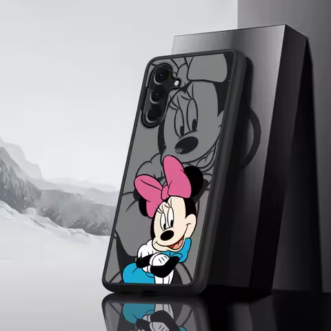 Disney Minnie Pattern TPU Cover Case for Samsung Galaxy A53 A56 A52 A22 A52s A35 A23 A54 A36 A55 A21s A32 A34 A26 A72 A24 A33