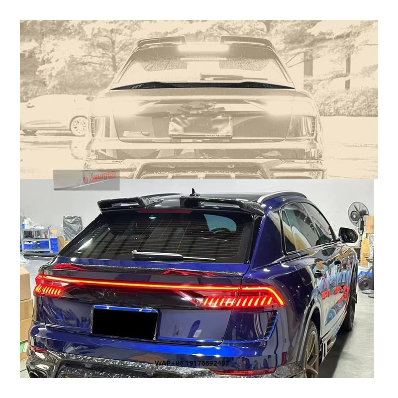 

FORAudi RSQ8 Dry Carbon Fiber Wing Set with Exhaust Bumpers Including Middle and Tail Wings