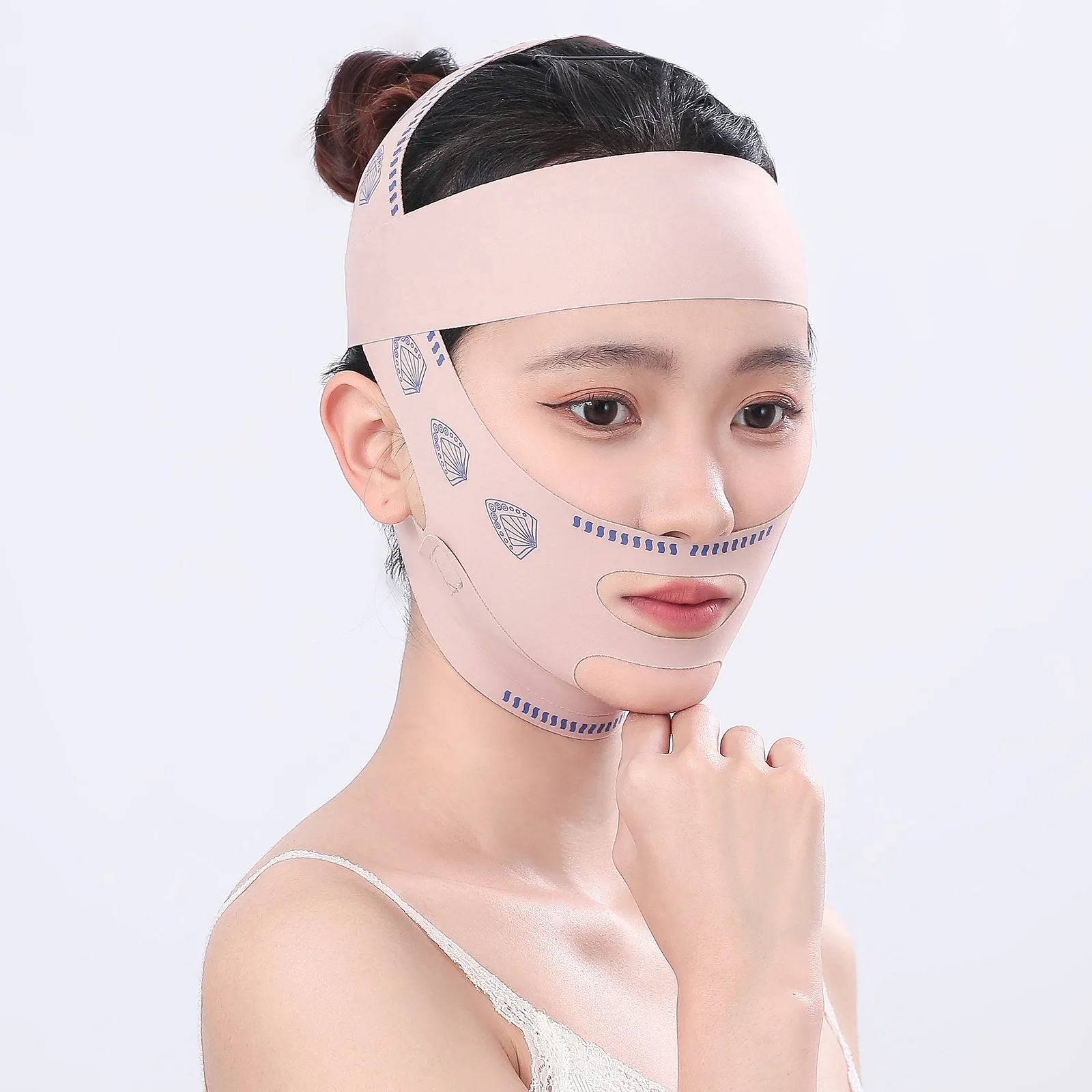 1 قطعة الذقن الخد التخسيس ضمادة الخامس المشكل رفع قناع الوجه رفع الخامس خط تشكيل ضمادة المضادة للتجاعيد الوجه ضمادة