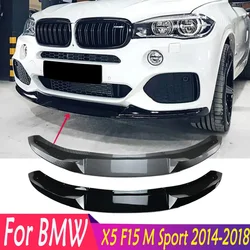 MP Style Front Bumper Lip For BMW X5 F15 M Sport 2014-2018 High Quality Spoiler Splitter Canards Diffuser Body Kits
