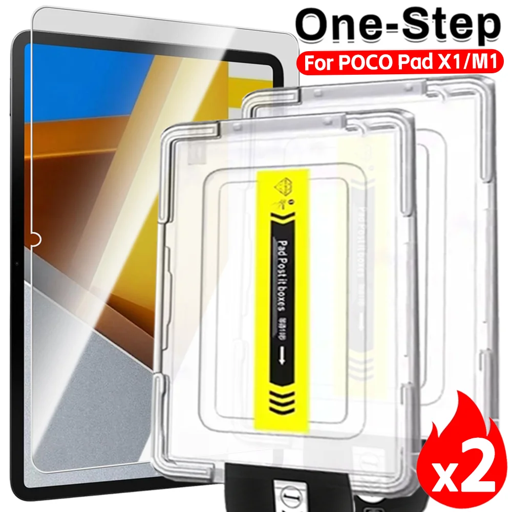 

2-1 шт. Защитное стекло для Xiaomi POCO Pad X1/M1, простая установка, защита от пыли, HD прозрачное стекло