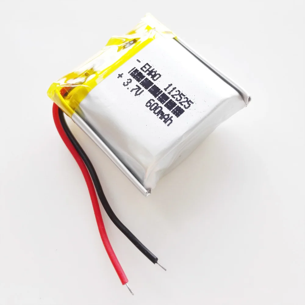 EHAO 112525 3,7 V 600mAh Li-Po batería recargable para cámara Mp3 Bluetooth GPS pieza electrónica móvil
