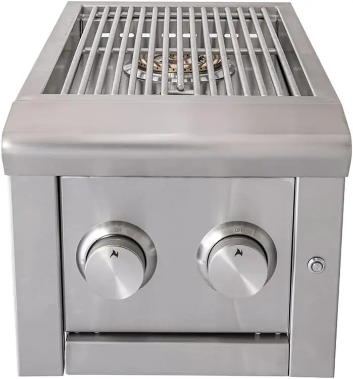 Outdoor Built-in Commercial  Barbecue with Double Side Burners Stainless Steel Portable & Compact Design