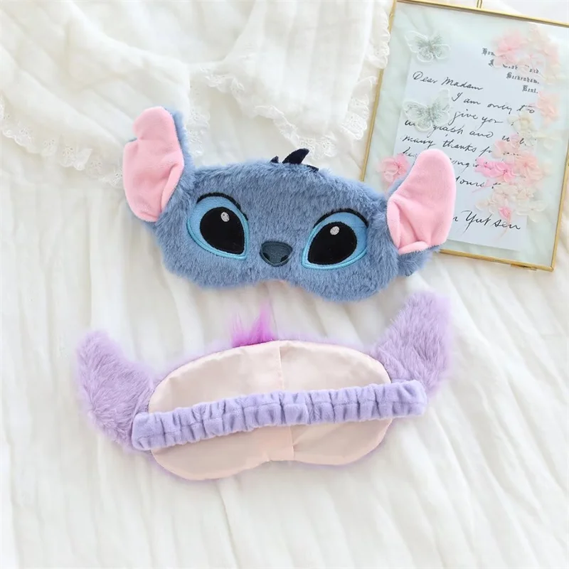 Stitch Soft Eye Mask Lilo & Stitch Cartoon Travel Sleep Mask Eyeshade Portable Office Nap Blindfold Block Out Light Eye Mask