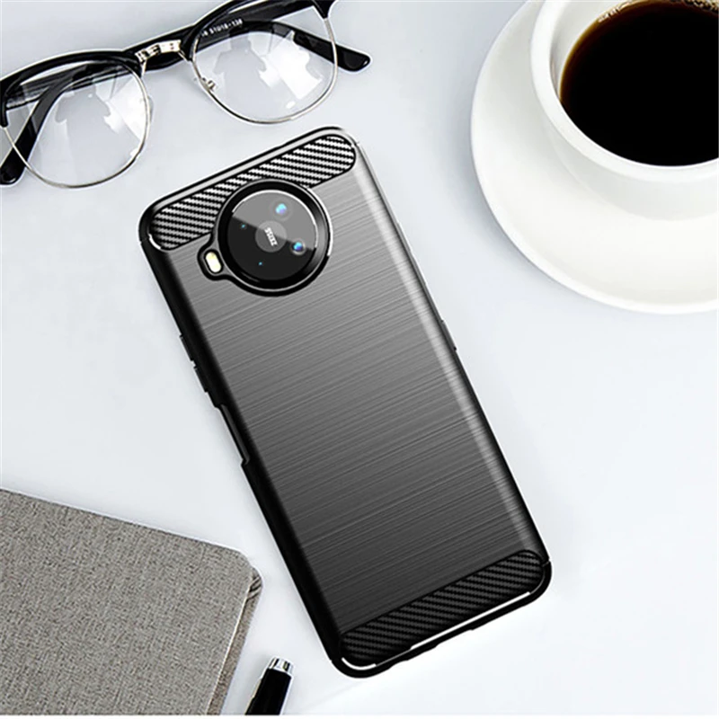 For Nokia 8.3 5G Case Rubber Bumper Anti-knock Silicone Carbon Fiber Cover For Nokia 8.3 5G Phone Case For Nokia 8.3 Case 6.81\