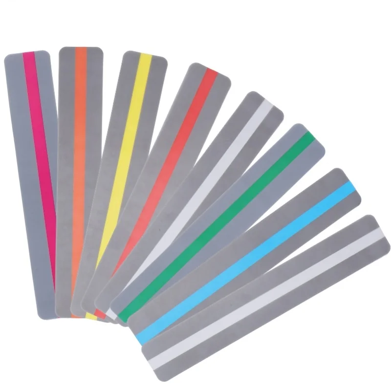 D9 8Pcs Reading Strips Guided Highlight Colored Overlays Bookmark Plastic Tool Guided Help Reading Dyslexia aid PET Bookmark