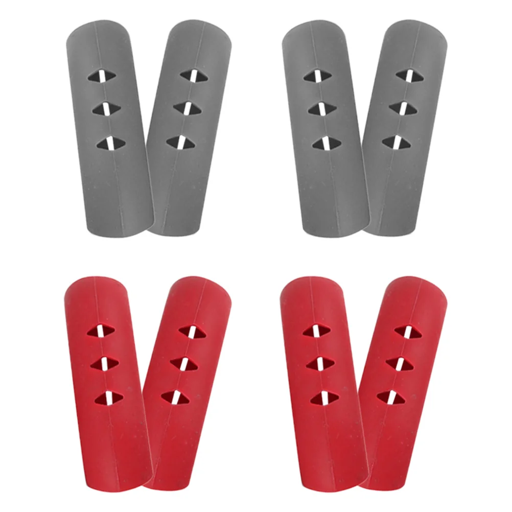 8 pezzi manicotti per manico in silicone coperture protettive per pentole resistenti al calore impugnature per pentole da cucina antiscottatura supporti per maniglie in silicone