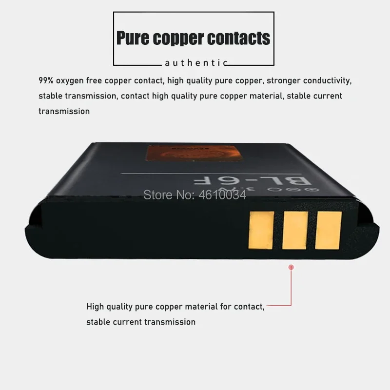 عالية الجودة 1200mAh BL-6F البطارية ل نوكيا 6788 N78 N79 N95 6788 6788I الهاتف الخليوي