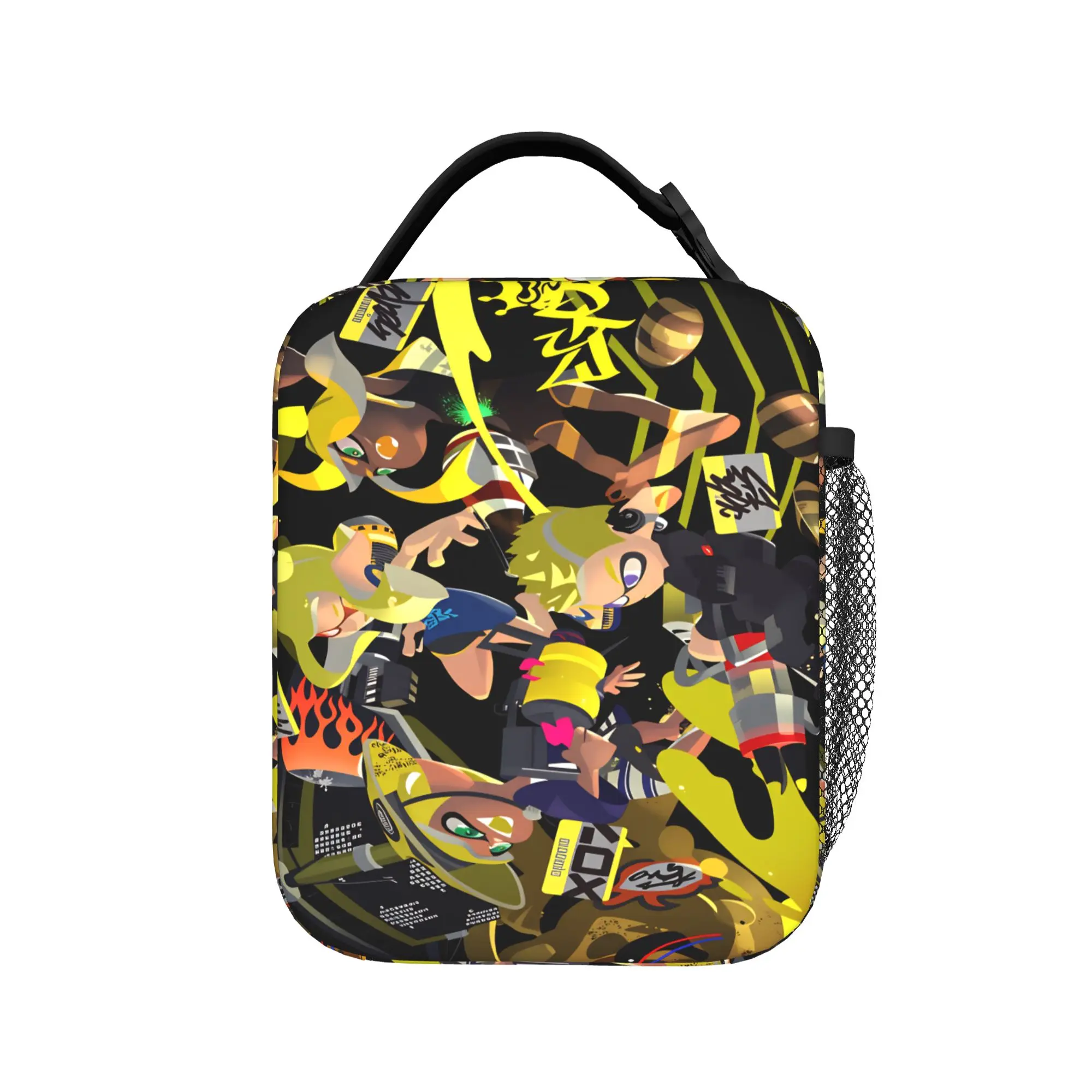 Splatoons Shoot Lunch Bag For Women  Print Lunch Box Vintage Outdoor Picnic Cooler Bag Portable Insulated Oxford Tote Food Bags