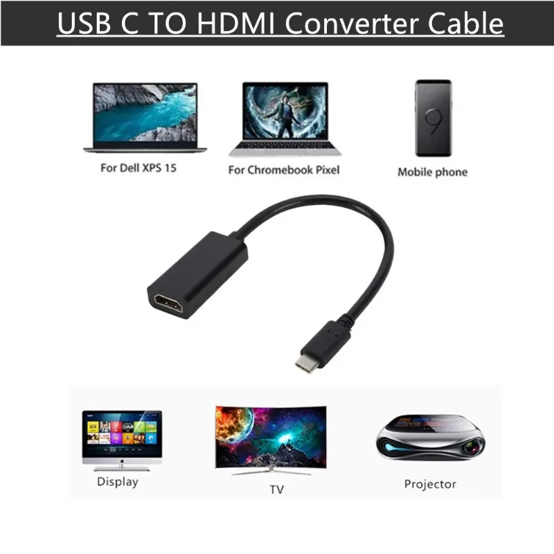 Grwibeou--محول إلى HDMI ، نوع C إلى HDMI ، USB ، محول ذكر إلى أنثى ، MacBook2016 ، هواوي Matebook ، Smasung