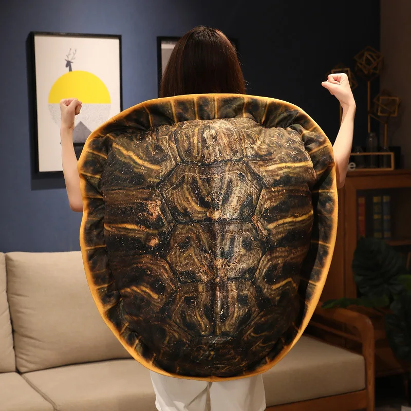 

100CM Giant Removable Turtle Clothes Plush Toys Stuffed Soft Tortoise Shell Pillow for Funny Rave Party Creative Birthday Gift