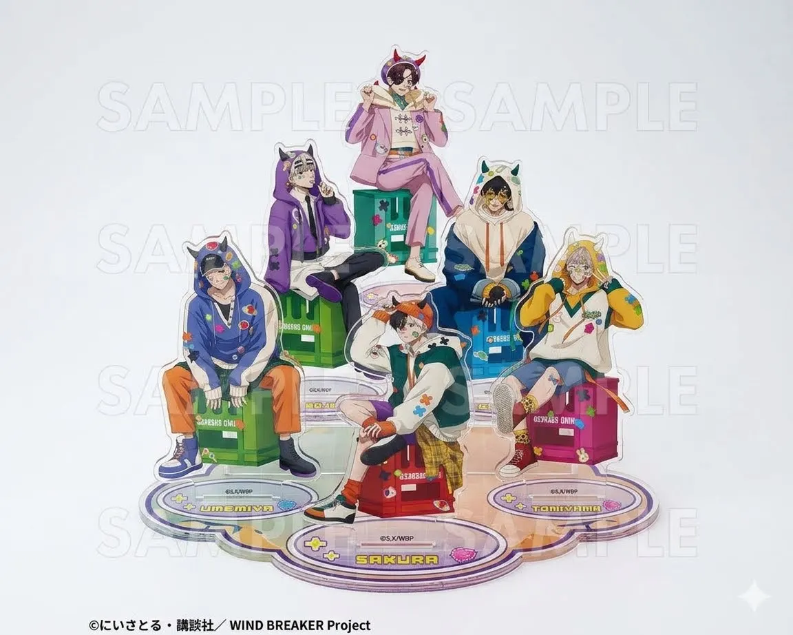WB Anime WIND BREAKER 15cm Acrylic Stand Model Plate Keychain Tabletop Display Decor Sakura Suo Umemiya Togame Fan Gifts Collect