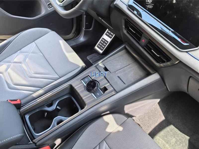For Volkswagen Tayron L 2025 + Peach Wood Grain Interior Car Gear Shift Window Central Control Panel Rear Air Vent Outlet Cover