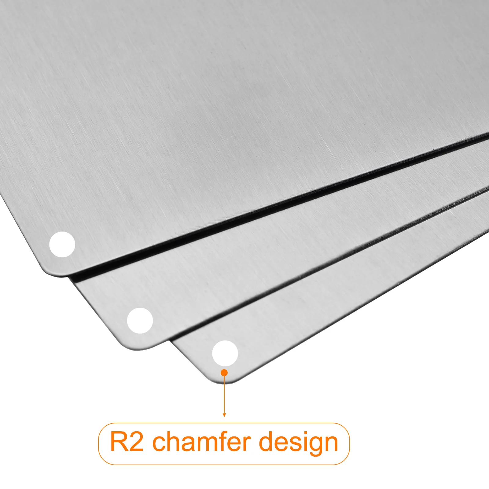 15/25/35 قطعة الفولاذ المقاوم للصدأ علامات فارغة النقش الفراغات بطاقة لوحات فارغة مع 4 حفرة لآلة لوحة DIY بها بنفسك التسمية العلامة