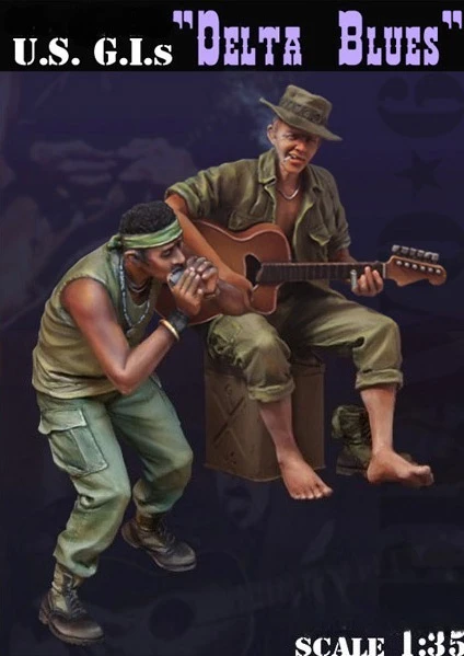 1:35 Die-cast Resin Body Assembled Model Kit US Army Soldiers 2 Perform Historical Miniatures Unassembled and Unpainted Diorama