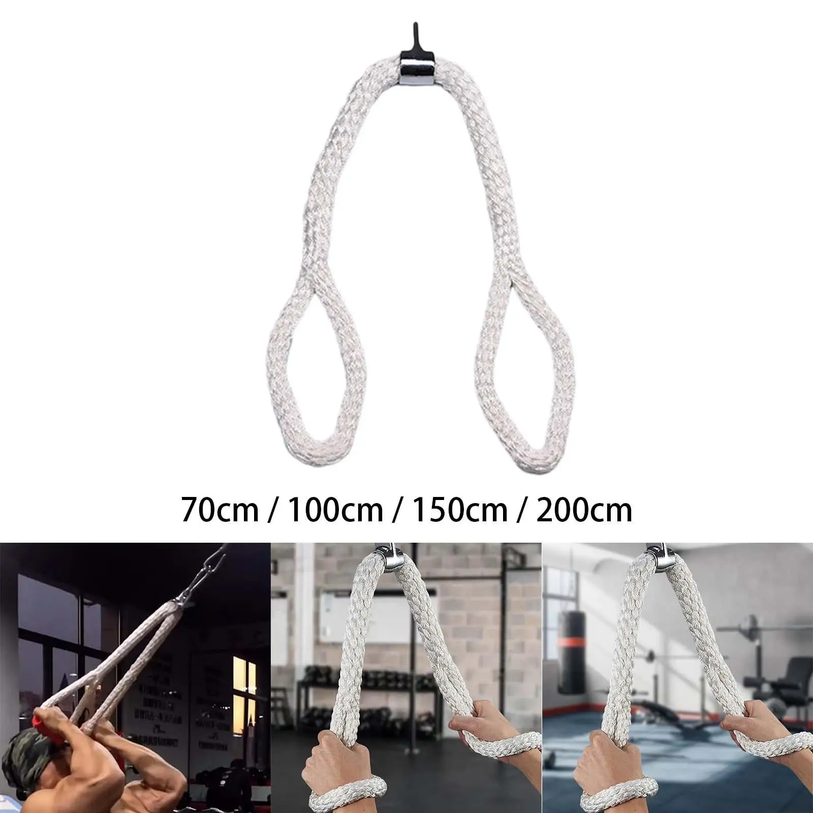 Tricep Rope Attachment Portable Back Nylon Rope Training Rope Bicep Pull Down