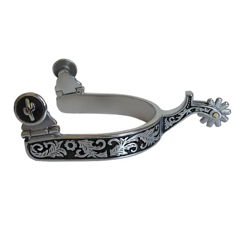 652F حصان من الفولاذ المقاوم للصدأ تحفيز Western Cowboy Horse Spur Horse Boot Decoration للفروسية المسابقة الترفيهية