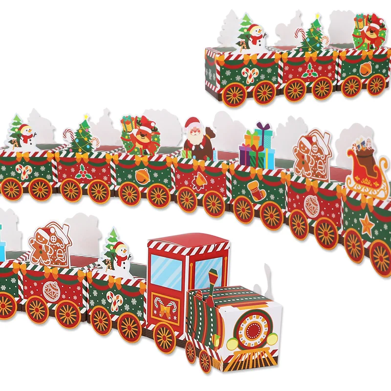 24PCS Creative Train Design Christmas Box Christmas Advent Calendar Candy Gift Box Navidad Natal New Year Gifts