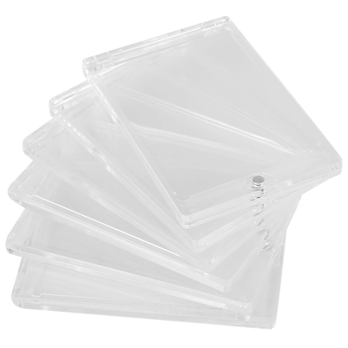6Pc Magnetic Card Holder Case for Trading Card - 35Pt Magnet Top Loaders Baseball Card Holder with Card Protectors