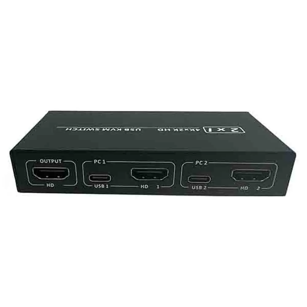 Divisor de interruptor KVM, compatible con HDMI, USB, 2 puertos, HDTV, USB para impresora HDCP adaptable, teclado y ratón de Monitor compartido, 4k x 2K